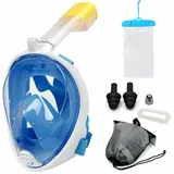 Vollgesichtsmaske mit Atemschlauch,Schnorchelmaske,Taucherbrille,Vollmaske zum Schnorcheln,Schwimmbrille Schnorchelmaske,Trocken Schnorchelset Anti-Fog Panorama,Vollgesichtsmaske Tauchmaske