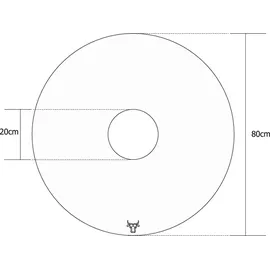 tuning-art Grillring 80 cm Stahl Grau