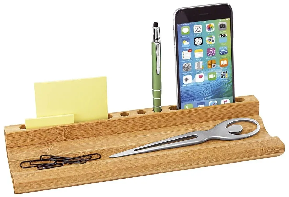 WEDO® 61 1807 Organizer mit Smartphone-Halter - Bambus