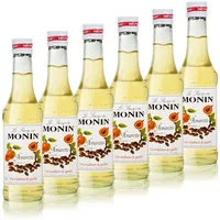 6x Monin Amaretto Sirup, 250 ml Flasche