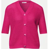STREET ONE Strickjacke v-neck cardigan structure Rosa 40