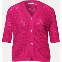 STREET ONE Strickjacke v-neck cardigan structure Rosa 40