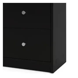 VCM ebuy24 Kommode breit mit 6 Schubladen, Schwarz