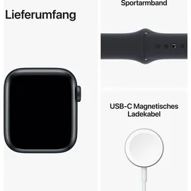 Apple Watch SE 2022 GPS 40 mm Aluminiumgehäuse mitternacht, Sportarmband mitternacht