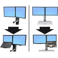 Ergotron WorkFit Conversion Kit (Tisch, 20"), Monitor Halterung, Schwarz