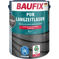 Baufix PUR Langzeitlasur Anthrazitgrau seidenmatt 5 l