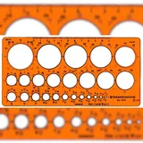 Standardgraph Zeichenschablone Kreisschablone Ø 1-36 mm 25 Kreise