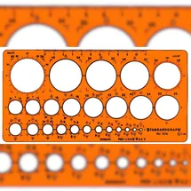 Standardgraph Zeichenschablone Kreisschablone Ø 1-36 mm 25 Kreise
