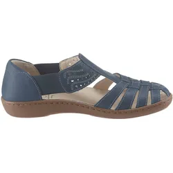 Slipper CLASSIC, Damen, Gr. 38, blau (jeansblau), Glattleder, klassisch, Schuhe