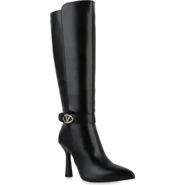 VAN HILL Damen Klassische Stiefel in Schwarz 37 - Schwarz