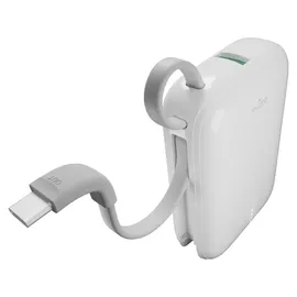 PURO Power Link 10 Plus 10000 mAh Powerbank 10000mah Usb-a/usb-c mit integriertem USB-C-Kabel – Weiß