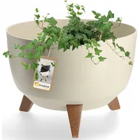 Kadax Blumentopf aus Kunststoff mit drei Einsteckstützen, 33 cm,