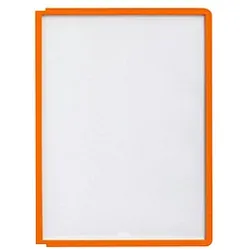 5 DURABLE Sichttafeln DIN A4 orange, Öffnung oben