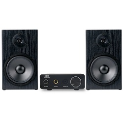 McGrey BMS-80 HiFi Micro-Stereo Anlage Regal-Lautsprecher (80 W, HiFi-Boxen mit 2-Wege-System inkl. Mini-Verstärker und Boxenkabel) schwarz