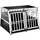 Tectake Hundetransportbox doppel 90,50 x 69,00 x 104,00 cm Schwarz