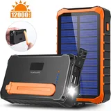 4smarts Solar Powerbank Prepper 12000mAh schwarz/orange (456633)