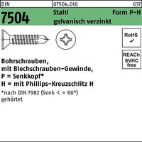 Industrial Quality Supplies DIN 7504 Form P Senkkopf-Bohrschraube VG