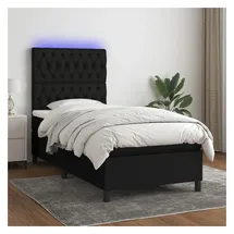 vidaXL Boxspringbett 100 x 200 cm Schwarz
