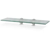 Glasboden Wandregal 50 x 10 x 0,8 cm, Glasregal Milchglas mit Halterung, Badregal Ablage Hängeregal für Badezimmer