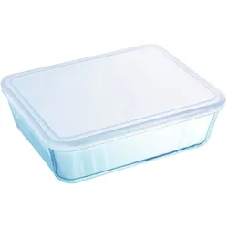 Pyrex Schale, Standseiher, Borosilikat, transparent, 2.5l, rechteckig, Höhe:8cm