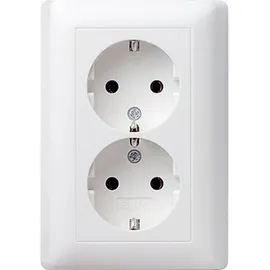 Gira Doppelsteckdose Unterputz Weiß 1 St.
