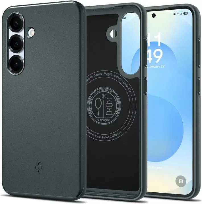 Spigen Thin Fit Mag Case für Samsung Galaxy S25 – Grün
