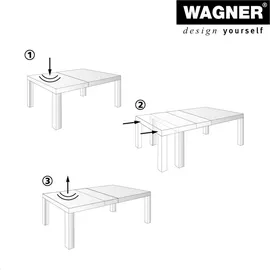 Wagner Tischauszugsrolle aus Kunststoff Tragkraft 32 kg Ø 27 mm Schwarz