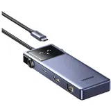 UGREEN Hub USB-C Ugreen CM888 6 em 1 PD 85W HDMI Cinzento
