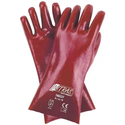 AS Arbeitsschutz Arbeitshandschuhe | 120 Paar Nitras PVC-Handschuhe, Baumwoll-Trikot | Gr.10