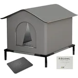 Katzenhaus Für Draußen Winterfest Wasserdicht, Katzenhaus Den Winter, Für Drau Streuner Haustiere,40x33x33cm