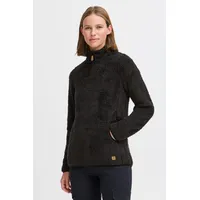 Oxmo Troyer Kuscheliger Teddy-Pullover Schwarz M