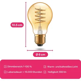 Innr Smart Lampe E27 550 lm 2 W warmweiß 2 St.