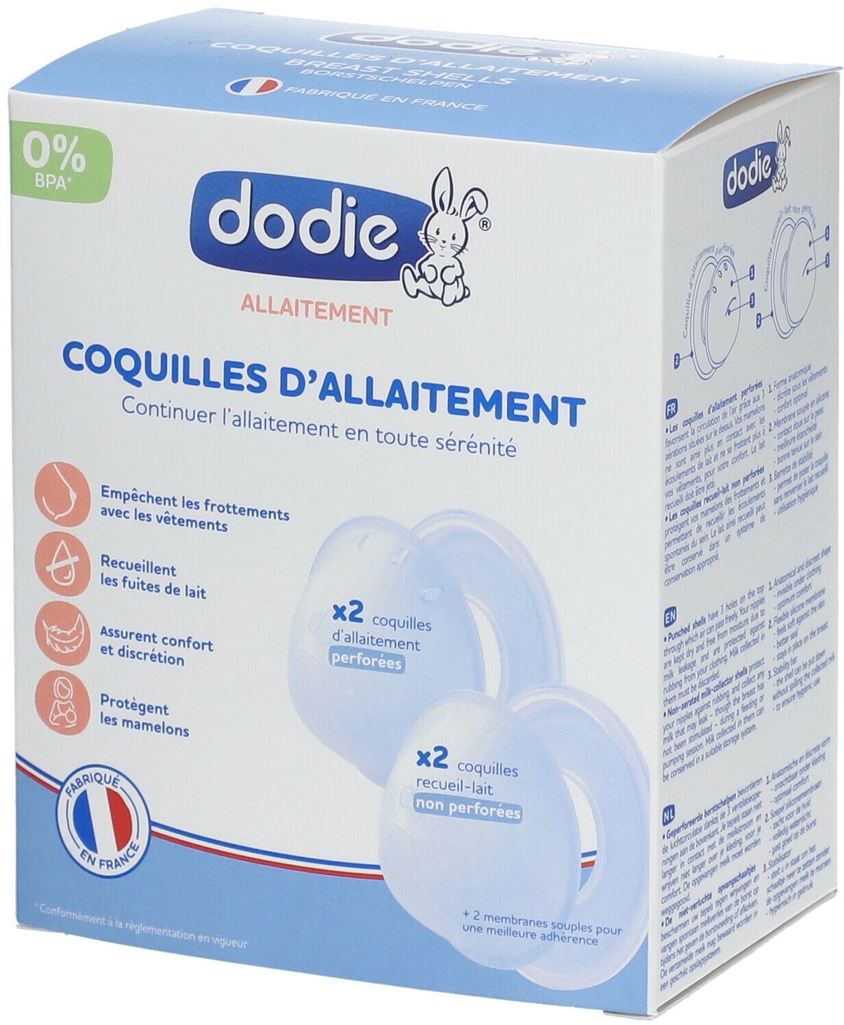 dodie® Coquilles d'Allaitement 4 pc(s) accessoire(s)