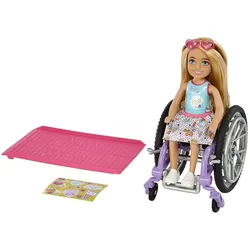 Mattel HGP29 - Barbie - Chelsea - Puppe mit Rollstuhl und Rampe