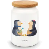 Mr. & Mrs. Panda Vorratsdose Pinguin Pärchen - Weiß - Geschenk, Küchenbehälter, Pinguine, Liebespaar, glücklich, Frischhaltedose, große Liebe... - Weiß