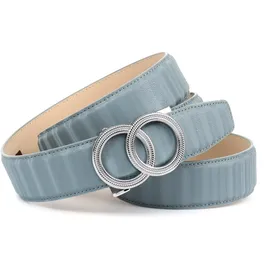 Anthoni Crown Damengürtel Leder blau 100