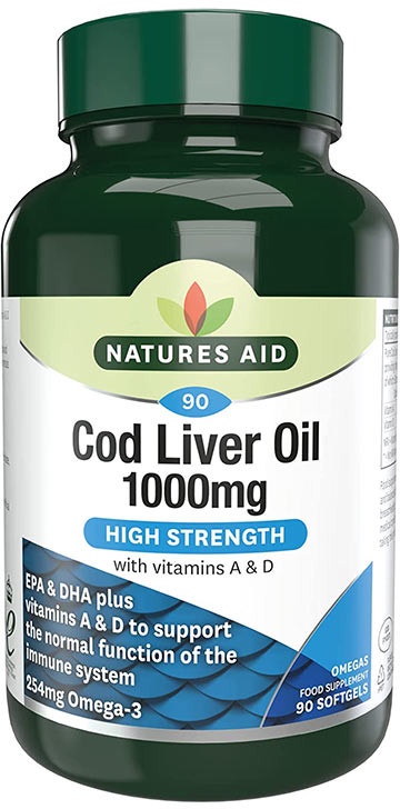 Natures Aid Cod Liver Oil 1000 mg (90 Weichkapseln)
