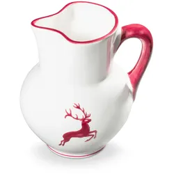 Gmundner Keramik Bordeauxr. Hirsch, Krug Wiener Form 1 Liter