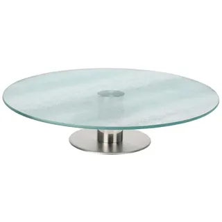 Mojawo Drehbare Kuchenplatte Servierplatte Glas
