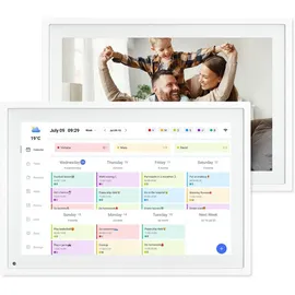 tabwee P10 10,1 Zoll Digitaler Kalender und Desktop Bilderrahmen mit Touchscreen, WLAN, 1280x800, 16:10, Multi-Device-Sync und Sharing, - Weiß