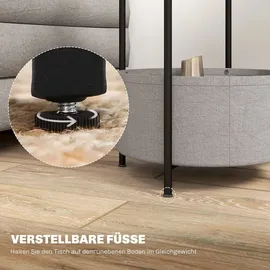 Homcom Beistelltisch Grau/Weiß Metall 44 x 44 x 56 cm