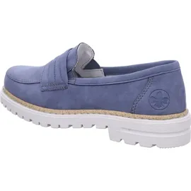 Rieker Damen 54855 Loafer, blau, 39 EU