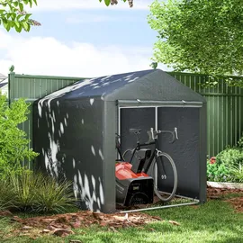 Outsunny Garagenzelt, 1,6 x 2,18 x 1,72 m Lagerzelt mit UV-Schutz, Reißverschlusstür