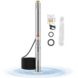 Vevor Tiefbrunnenpumpe 550 W 100 L/min 53 m mit 20 m Kabel und externem Steuerkasten