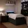 vidaXL Boxspringbett 80 x 200 cm Schwarz