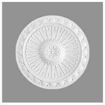 PROVISTON Stuckrosette Polystyrol Durchmesser 280 mm Weiß Deckenrosette - Proviston