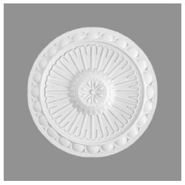 PROVISTON Stuckrosette Polystyrol Durchmesser 280 mm Weiß Deckenrosette - Proviston