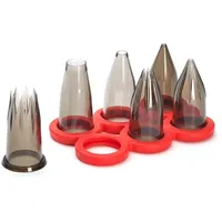 De Buyer - Starter-Set: 6 Spritztüllen aus Tritan mit Halterung – 16,5 x 8,5 x 7 cm, Schwarz