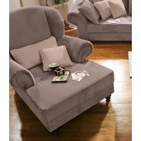 Home Affaire Ohrensessel King Henry Mikrofaser 121 x 111 x 107 cm Braun mit Kissen