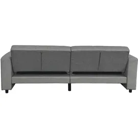 dorel home 3-Sitzer DOREL HOME "Allie II Schlafsofa 225 cm", grau, B:225cm H:82cm T:91cm, 100% Polyester, Sofas, Bett-Funktion (108/190cm), Rückenlehne 2-teilig, mit Steppung